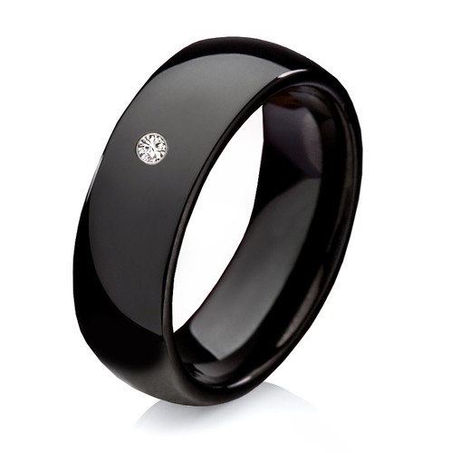 Eleganter schwarzer damenring - eleganter,