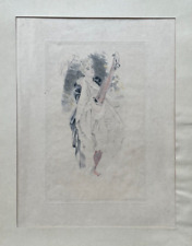 Druck Drypoint - Louis Legrand - CanCan Tänzerin Pastellmalerei
