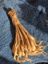 Sandy Blonde Ombre Echthaar Dreadlocks Doppelendig