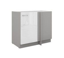 Eckunterschrank 105 bianca - eckunterschrank,