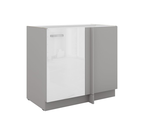 Eckunterschrank 105 bianca - eckunterschrank,