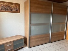 XXXLutz Schiebetürenschrank  Kick + Phonowagen Power-Rack mit Glas & Holz