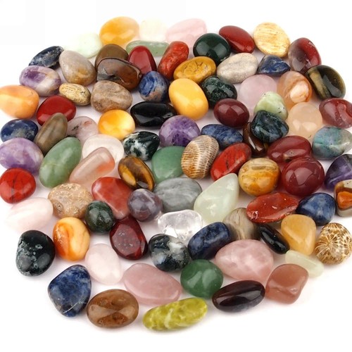 Runde bunte trommelsteine - 1,