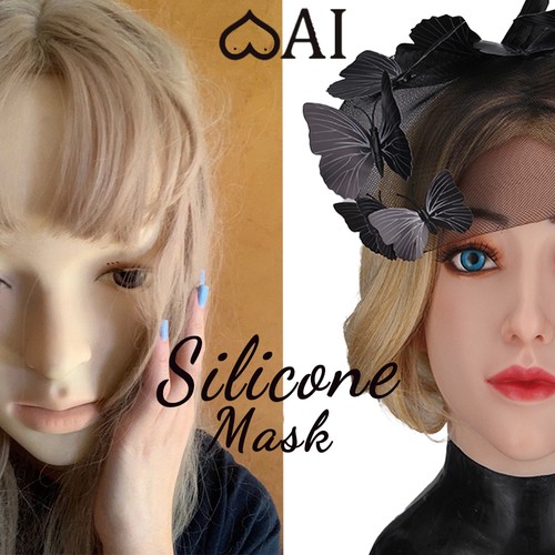 Realistic silicone female mask - realistic,