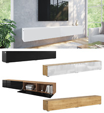 TV Hängeboard Lowboard Schrank Tisch Board in Hochglanz 210 cm (2 x 105cm) Länge