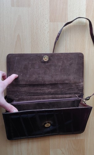 Vintage retro leder - vintage, handtasche
