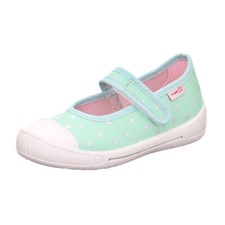 Superfit Hausschuh Ballerina BELLA 1-800261-7000 Textil mintgrün Klett Gr.25-38