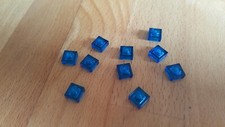 10 blau-durchsichtige Lego