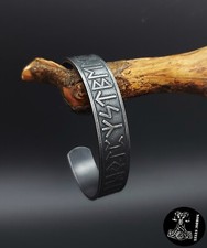 Armreif Armspange Armband Runen Wikinger Edelstahl Runenschrift Mittelalter NEU