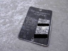 DDR original Typenschild Simson SR 59 Vintage 1959 - DEFEKT für Bastler