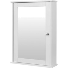 Spiegelschrank Badschrank Wandmontage Weiß 42x58,5x12cm