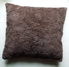 *Sofakissen mit Füllung und Bezug Kuschelkissen braun leicht glänzend 49x54x15