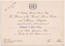 1950s UN Invitation Delhi