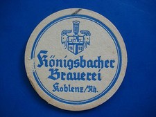 Dick Vintage Bier Untersetzer: Konigsbacher Brauerei Bier; Koblenz,Germany