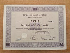 11 alte Aktien Beton und