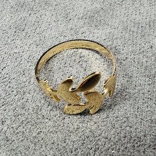 Ring vergoldet Blatt Design Größe 53 Damen Schmuck Natur