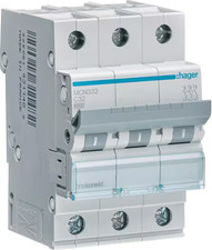 Hager MCN332 Leitungsschutzschalter 3 polig 6kA C-Charakteristik 32A 3 Module