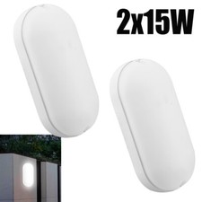 2X 15W LED Feuchtraumleuchte Ovalleuchte Wannenleuchte Badlampe Kellerleuchte DE