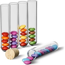100x Kunststoff Reagenzgläser