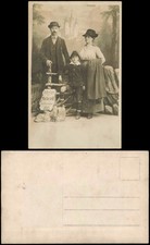Ansichtskarte Mariazell Atelierfoto Familie in Tracht im Kriegsjahr 1915
