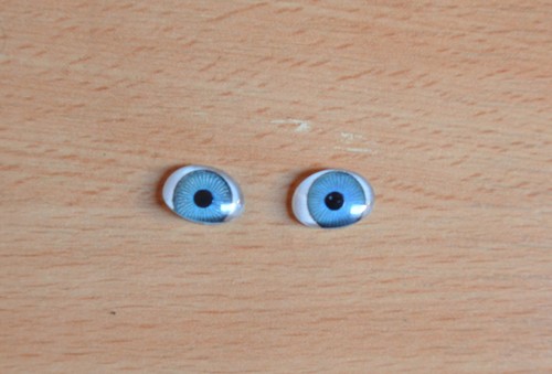 Alte flach glas augen - flach,