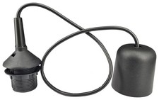 Schnurpendel Pendelleuchte Kabel E27 Fassung Lampe Leuchte schwarz/weiß/rot/gold