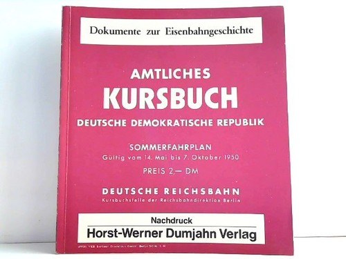 Amtliches kursbuch deutsche - kursbuch,