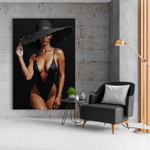 Elegante schwarze frau kunst - frau,
