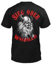 Sieg oder Walhalla T-Shirt Fun Shirt Odin Wikinger Thor Walhalla Walküren Freya 