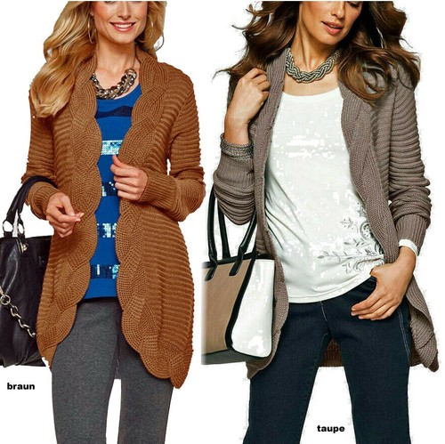 Strickjacke cardigan braun - strickjacke,