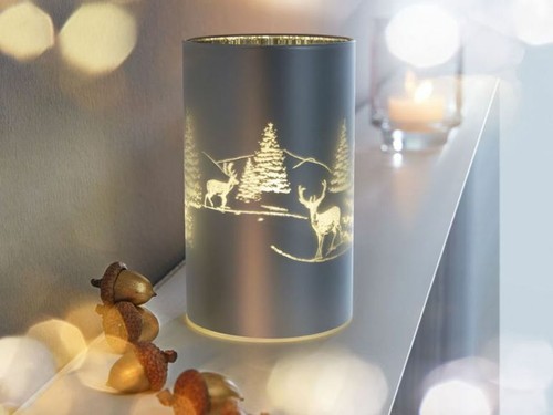 Led windlicht aus glas - led,