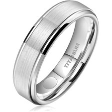 Titan Magnetring 5mm Silber