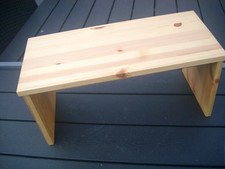 Fußbank aus Holz Schemel Hocker Kiefer 45,0 x 20,5 x 21 L ; B ; H