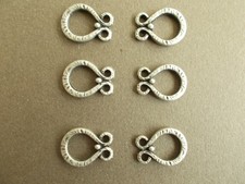 6 Miederhaken, antiksilber