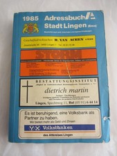 Adressbuch Stadt Lingen / Ems aus dem Jahr 1985