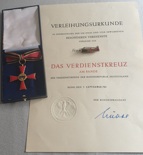 Brd verdienstkreuz band mit - am,
