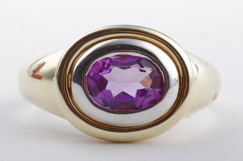 Amethyst ring 585 gelb gold - ring,
