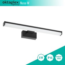 B-Ware Spiegelleuchte LED Bad 230V Schwarz Badlampe Schminklicht Wand-Leuchte 