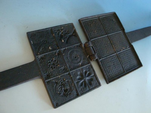Antik waffeleisen obladen - antik,