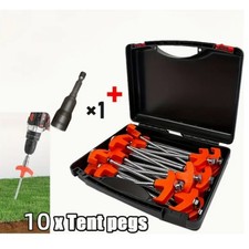 10 Stück Zelt Heringe Stahl