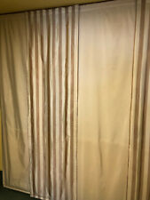 Schiebe Gardine beige + beige/braun gestreift, 5 Teile, ca. 70 x 245 pro Teil
