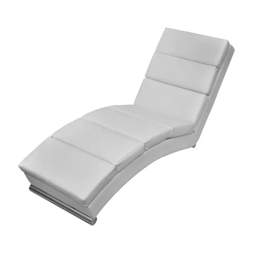 Chaiselongue weiss kunstleder - weiss,