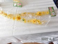 Deko-Girlande/gelb/Organza/Ros