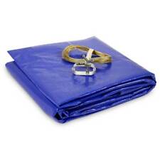 Rundbecken Abdeckplane 250g/m² blau/schwarz für Pool | Stahlwandbecken Abdeckung