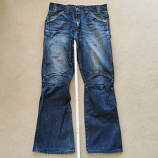 SELTENE G-STAR Comwood Jeans Hose W33 L32 Herren 33/34 blau Bootcut Schlag RAW