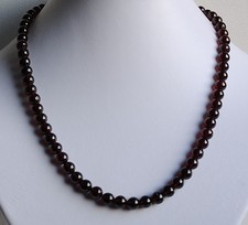 glatt Polierten Granat Kugeln Kette