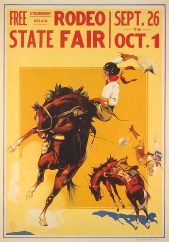 Vintage rodeo poster - rodeo,