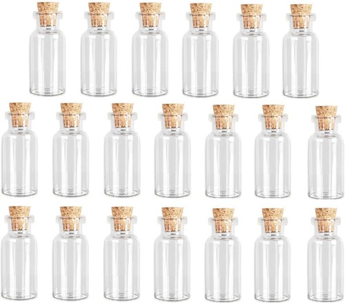 20pcs mini glasflaschen 2ml - glasflaschen,