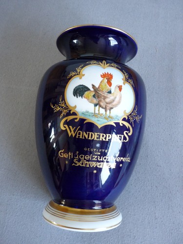 Pokal vase gold - pokal/vase, kobalt