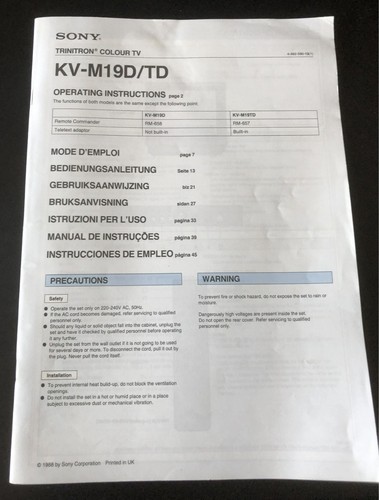 Bedienungsanleitung sony - bedienungsanleitung,